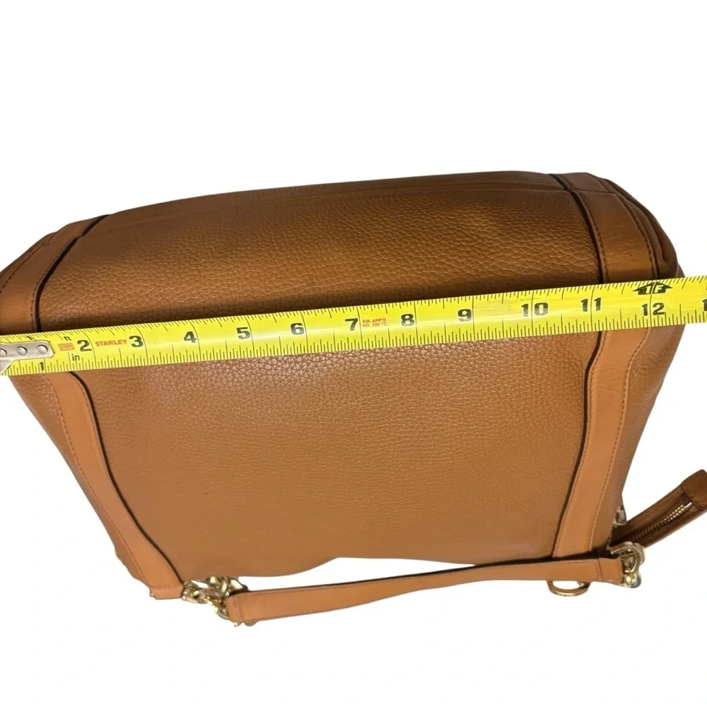 Michael kors brown leather expandable tote bag